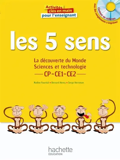 Les 5 sens : la découverte du monde, sciences et technologie, CP, CE1, CE2 : pour l'enseignant
