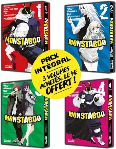 Monstaboo : pack intégral : 3 volumes achetés, le 4e offert !