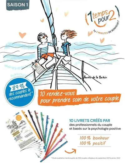 1 temps pour 2 : by 2 minutes de bonheur ! : 10 rendez-vous pour prendre soin de votre couple. Vol. 1