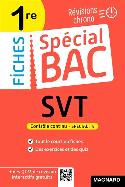 SVT 1re : révisions chrono : contrôle continu, spécialité