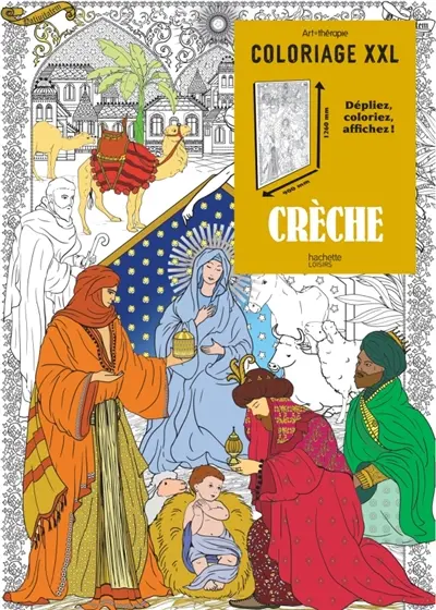 Coloriage XXL : crèche