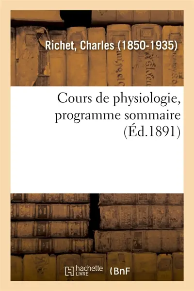 Cours de physiologie, programme sommaire