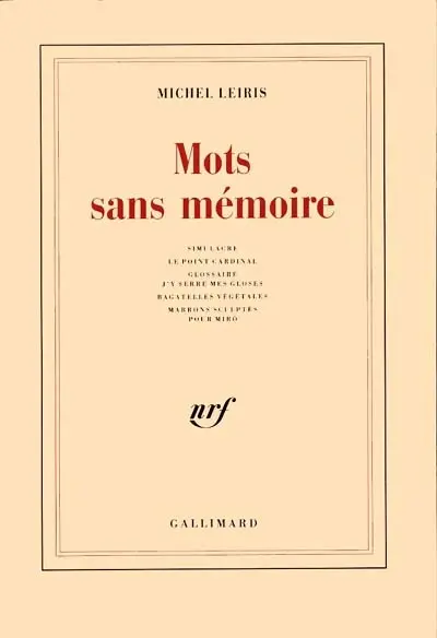Mots sans mémoire
