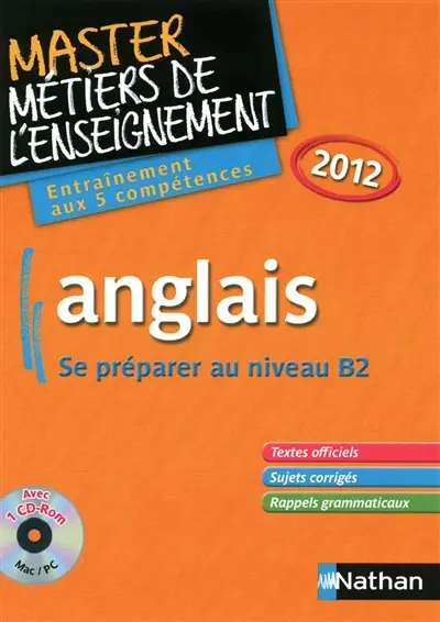 Anglais : master métiers de l'enseignement 2012