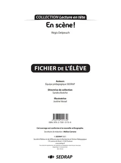En scène !, Régis Delpeuch : fichier de l'élève