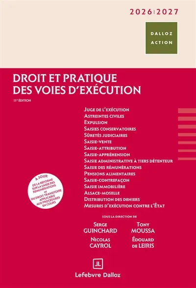 Droit et pratique des voies d'exécution : 2026-2027