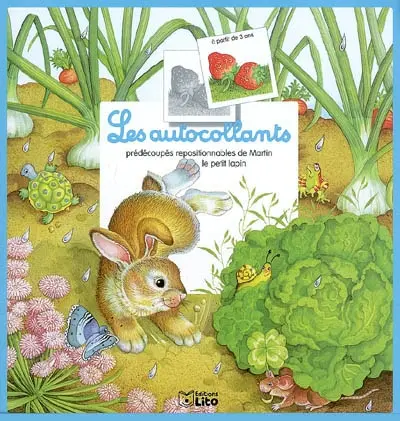 Les autocollants prédécoupés repositionnables de Martin le petit lapin