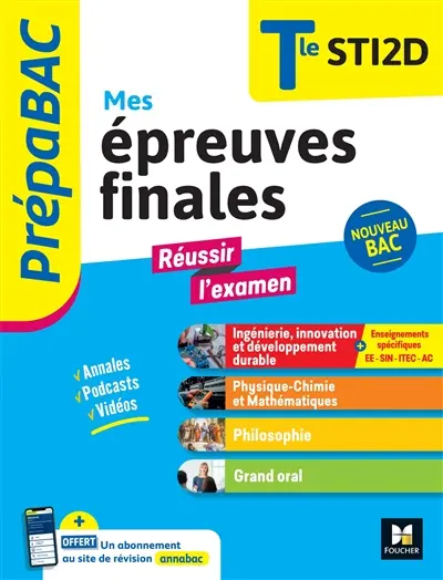 Terminale STI2D : mes épreuves finales : nouveau bac
