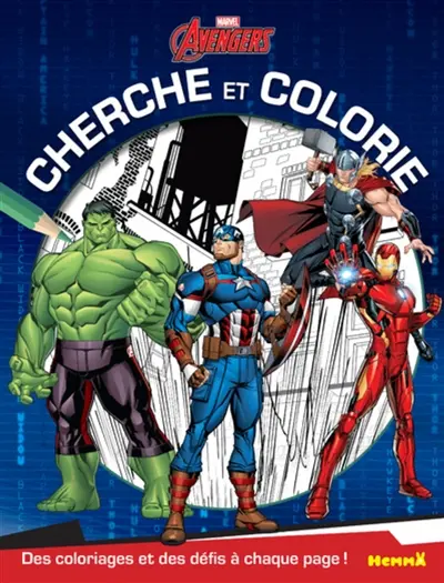 Avengers : cherche et colorie