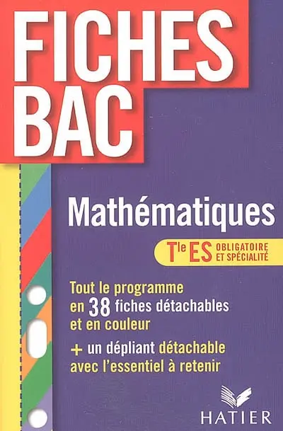 Mathématiques terminale ES, enseignement obligatoire et enseignement de spécialité