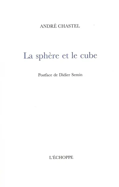 La sphère et le cube