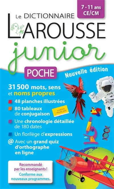 Le dictionnaire Larousse junior poche, 7-11 ans, CE-CM