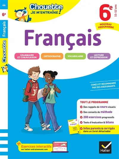Français 6e, 11-12 ans : nouveau programme