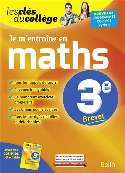 Je m'entraîne en maths, 3e brevet : nouveaux programmes collège, cycle 4