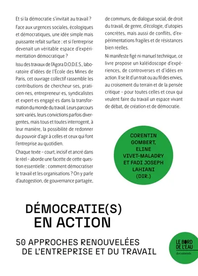 Démocratie(s) en action : 50 approches renouvelées de l'entreprise et du travail