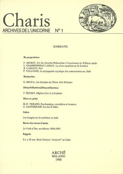 Charis, n° 1