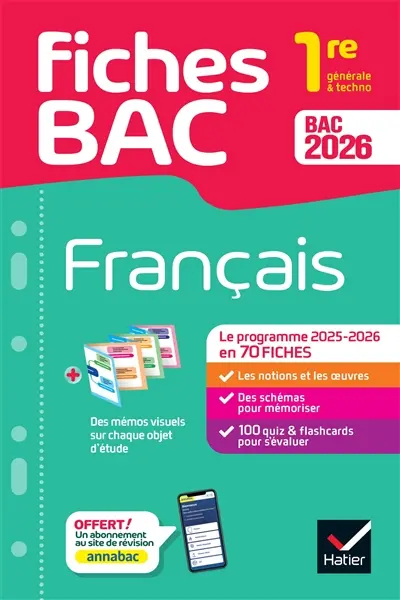 Français, 1re générale & techno : bac 2026