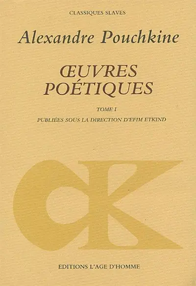 Oeuvres poétiques. Vol. 1