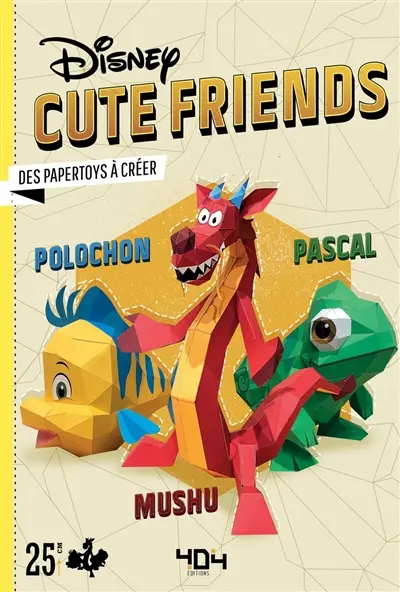 Disney cute friends : des papertoys à créer : Polochon, Mushu, Pascal