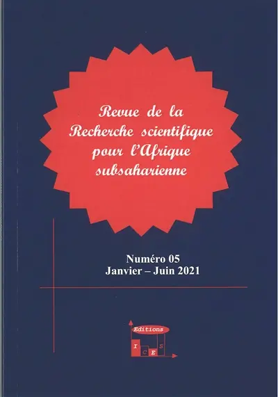 Revue de la recherche scientifique pour l'Afrique subsaharienne, n° 5