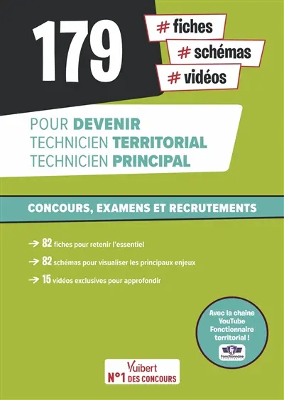 179 #fiches, #schémas, #vidéos pour devenir technicien territorial, technicien principal : concours, examens et recrutements