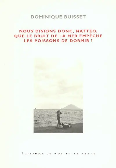 Nous disions donc, Matteo, que le bruit de la mer empêche les poissons de dormir ? : proses brèves