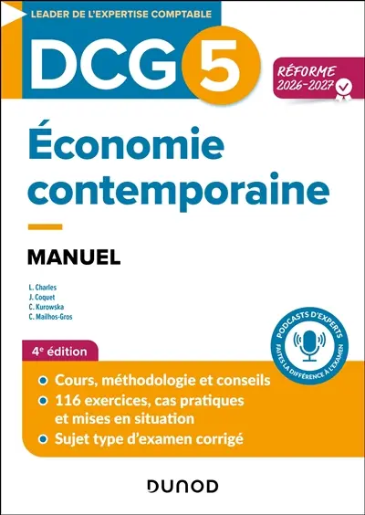 DCG 5, économie contemporaine : manuel : réforme 2026-2027