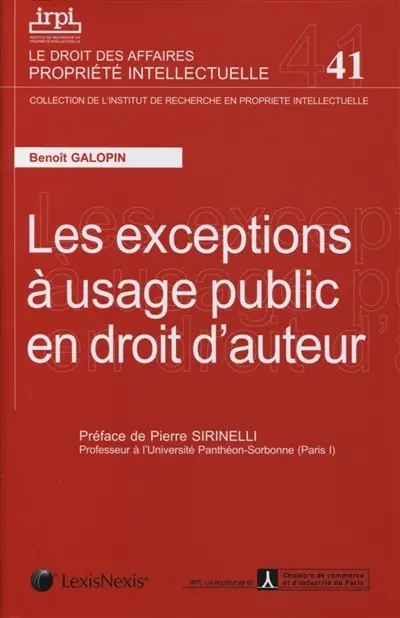 Les exceptions à usage public en droit d'auteur