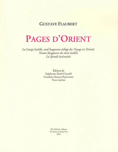 Pages d'Orient