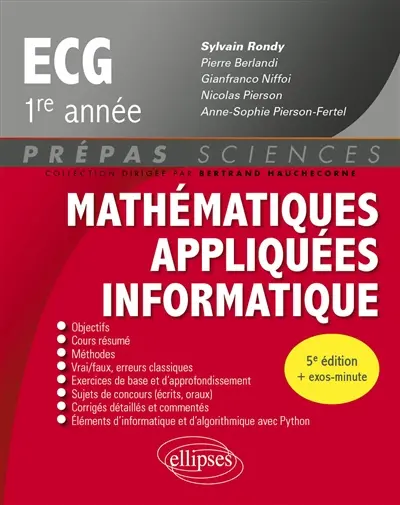 Mathématiques appliquées informatique, ECG 1re année