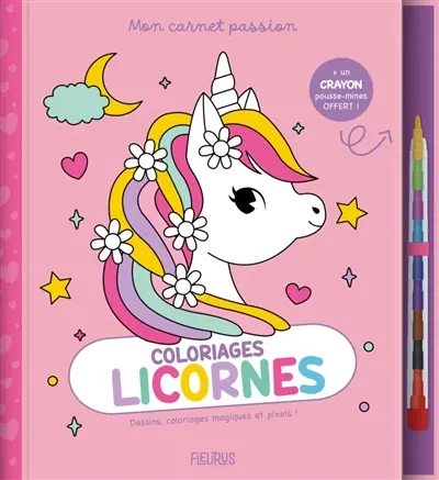 Coloriages licornes : dessins, coloriages magiques et pixels !