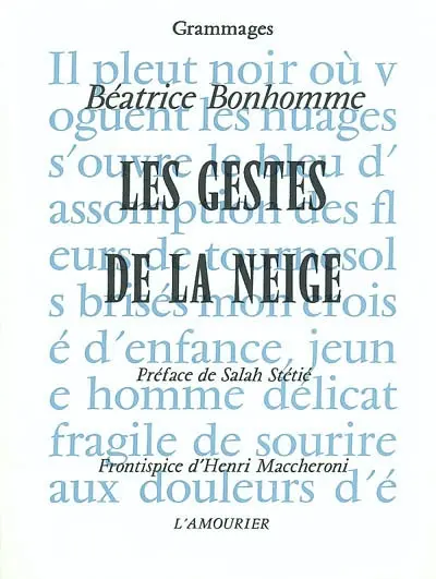 Les gestes de la neige