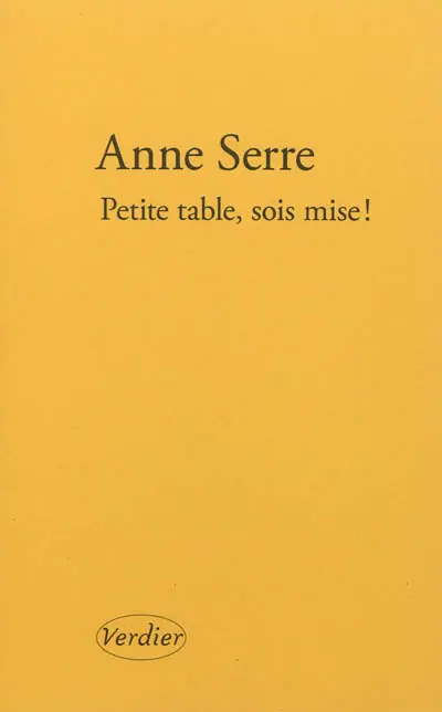 Petite table, sois mise !