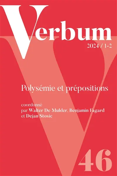 Verbum, n° 1-2 (2024). Polysémie et prépositions