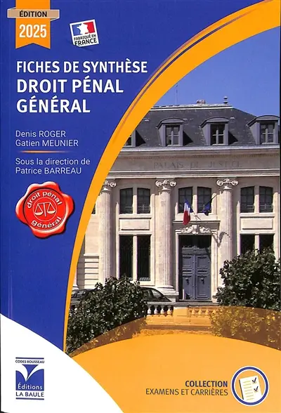 Fiches de synthèse de droit pénal général