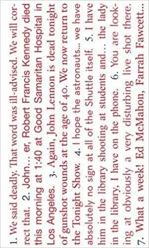 Kenneth Goldsmith Seven American Deaths