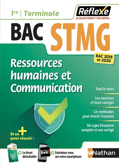 Ressources humaines et communication : bac STMG, 1re-terminale : bac 2019 et 2020