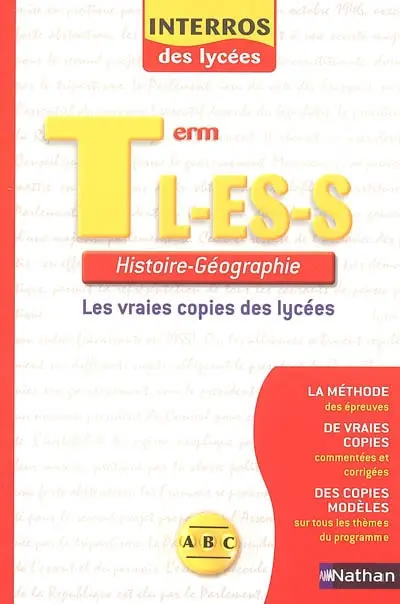Histoire géographie : term. L-ES-S