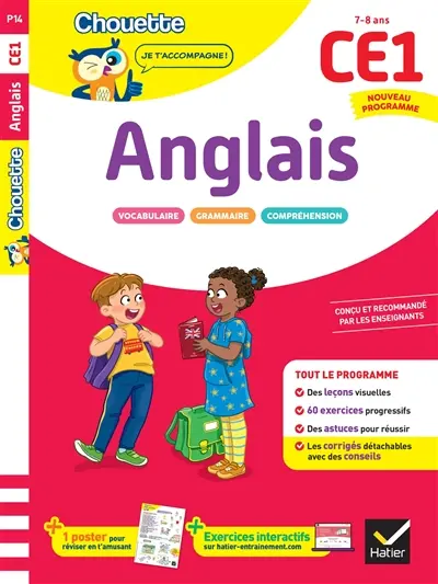 Anglais CE1, 7-8 ans : nouveau programme