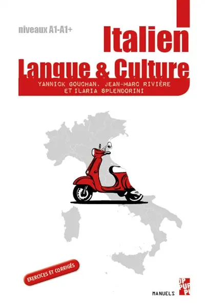 Italien, langue & culture : niveaux A1-A1+ (niveau initiation) : corrigés des exercices de compréhension, expression et grammaire sous la forme de QR code