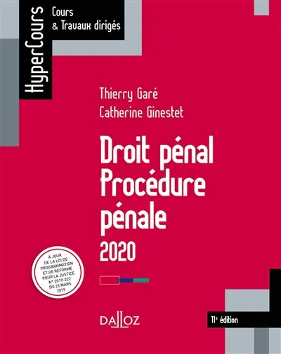 Droit pénal, procédure pénale : 2020