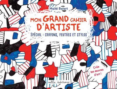 Mon grand cahier d'artiste : spécial crayons, feutres et stylos : crée tes oeuvres d'art !