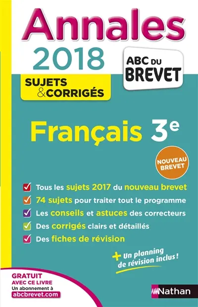 Français 3e : annales 2018