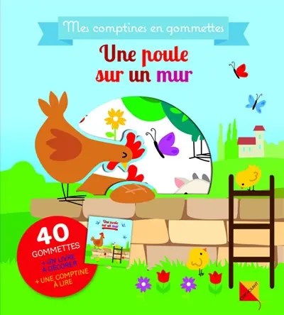 Une poule sur un mur