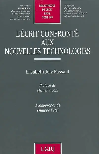 L'écrit confronté aux nouvelles technologies