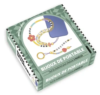 Bijoux de portable : tout le matériel pour réaliser 2 modèles