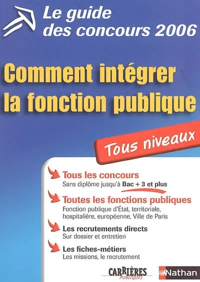 Le guide des concours 2006 : comment intégrer la fonction publique : tous niveaux