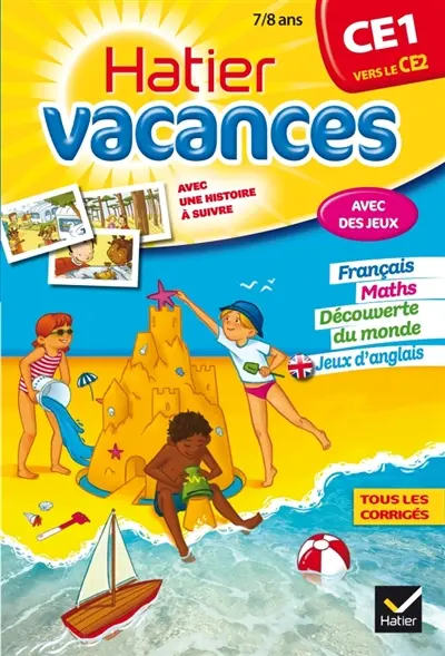 Hatier vacances, CE1 vers le CE2, 7-8 ans : Paul, Camille, Hugo et Eva au camping du Phare