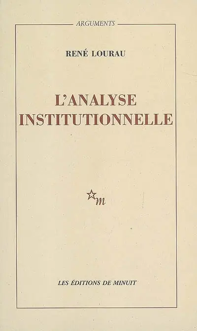 L'analyse institutionnelle