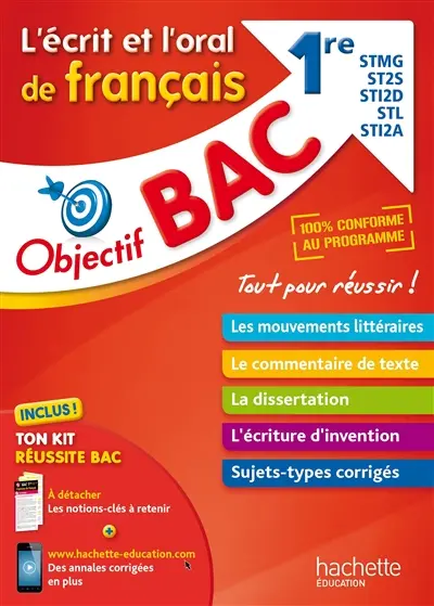 L'épreuve de français, 1res STMG, ST2S, STI2D, STL, STI2A